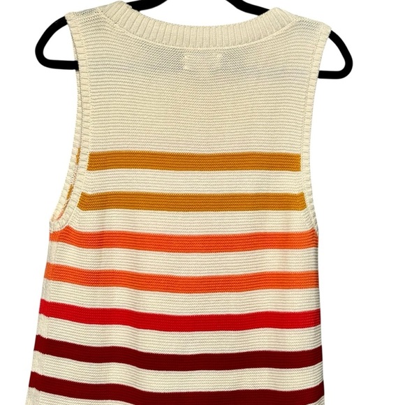Lucky Brand Ombre Sunset Striped Sleeveless Lightweight Sweater Blouse Tank - Picture 8 of 11